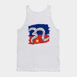 Philippine Flag Tribal line Art / Baybayin word GA Tank Top